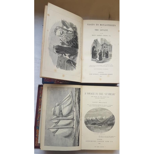 402 - R. Curzon 'Visit to the Monasteries of the Levant' (1851);  and Lady Brassey 'A Voyage in the Sunbea... 