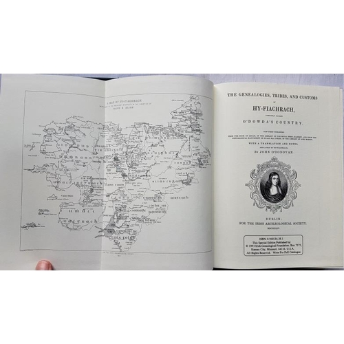 407 - Genealogies, Tribes and Customs of Hy-Fiachrach by Joh O’Donovan. 1993. Full leather.