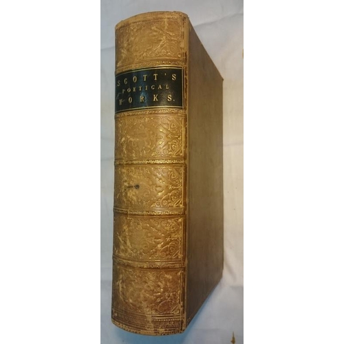 412 - The Poetical Works of Sir Walter Scott, c.1841, calf