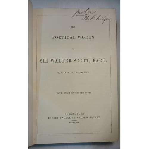 412 - The Poetical Works of Sir Walter Scott, c.1841, calf