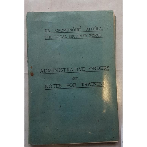 83 - 1939-1946 The Emergency, Local Security Force, Garda Siochana ledgers and a manual