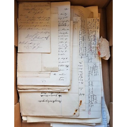 64 - Large and interesting collection of documents, legal etc., relating to Irish properties,  mostly nin... 