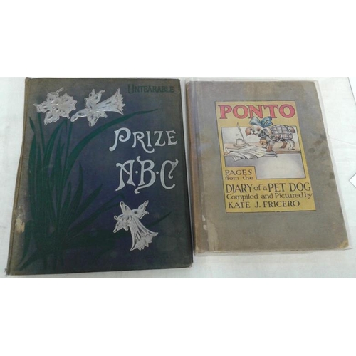 429 - Kate Fricero 'Pronto-Diary of a Pet Dog' (1915) Colour Plates;   and A. Hansplip 'The Prize ABC'. Fo... 