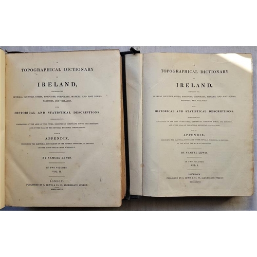 438 - A Topographical Dictionary of Ireland. Containing Several Counties, Cities, Boroughs, Corporate, Mar... 