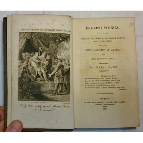 446 - Maria Hack 'English Stories' 1820. Two Volumes. Calf.