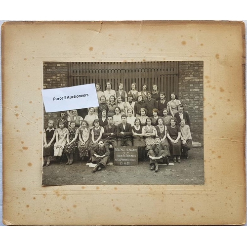 467 - Original Photograph - Belfast Flax & Jute Co. Ltd., Owen O'Cork Mills, No. 3 Spinning Room 21.4.37