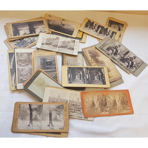 469 - A Collection of 45 Stereoscopic Cards with images induplicated on stiff cards.