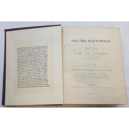 519 - Rev. Denis Murphy 'The Life of Hugh Roe O'Donnell' (1895) 1st Edition. Illustrated.