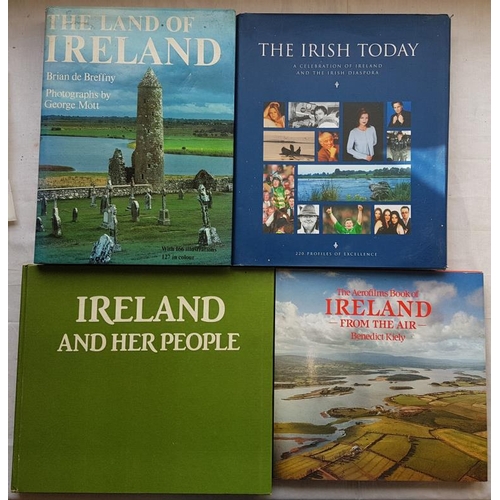 556 - The Land of Ireland by De Breffny and 3 other large format books on Ireland. 4 books