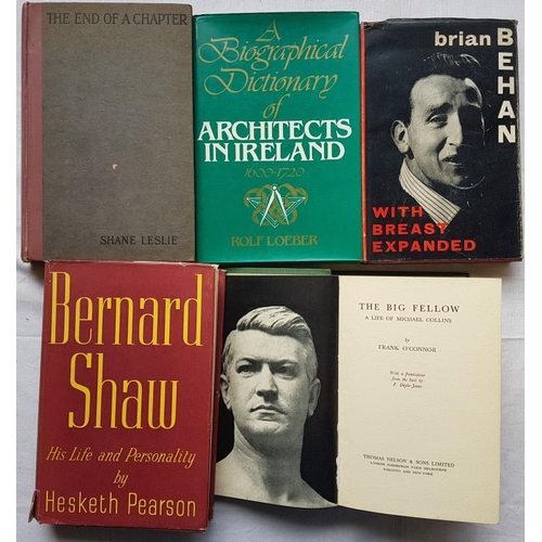 563 - The Big Fellow. Michael Collins by Frank O’Connor. 1937 & 4 other Irish biographies. 5 books