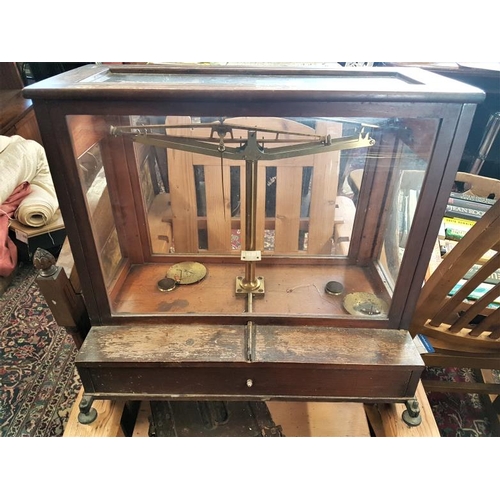 79 - Mahogany Framed Weighing Scales