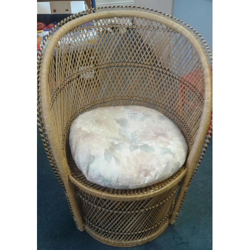 84 - Wicker Chair with Cushion - 32ins high