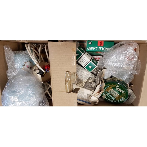 116 - Two Boxes of Light Fittings and Light Bulbs