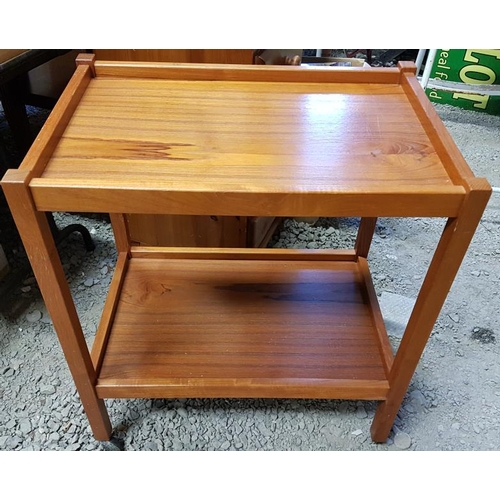 117 - Teak Two Tier Tea Trolley, c.26in wide