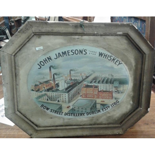 194 - 'John Jameson Whiskey Factory' Advertising Sign - c. 23 x 18ins