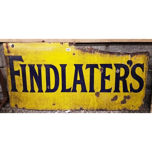 233 - 'Findlaters' Enamel Advertising Sign - 4ft x 2ft