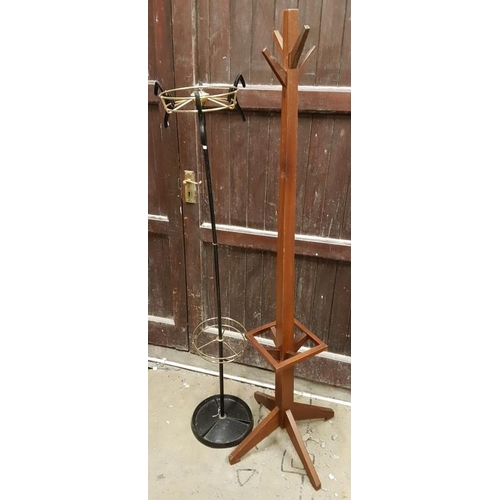 246 - Metal Coat Stand and a Wooden One