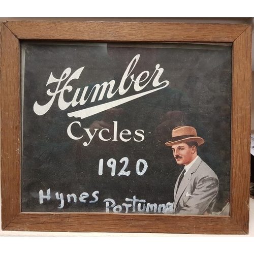 286 - Humber Cycles Advertising Sign - 12 x 10ins