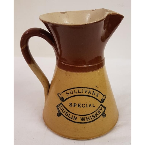 291 - Rare James Sullivan & Co. Water Jug - Celebrated Ales and Sullivan's Special Dublin Whiskey, c.7in t... 