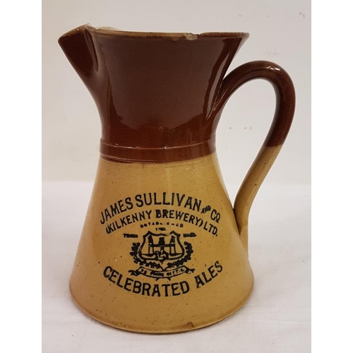 291 - Rare James Sullivan & Co. Water Jug - Celebrated Ales and Sullivan's Special Dublin Whiskey, c.7in t... 