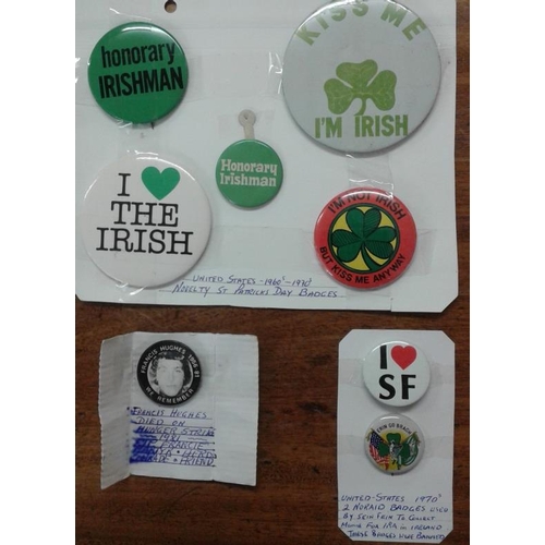 295 - Quantity of American Political Badges and some Irish Badges