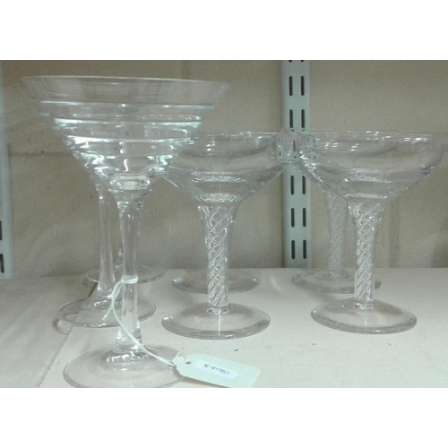 325 - Seven Martini/Cocktail Glasses