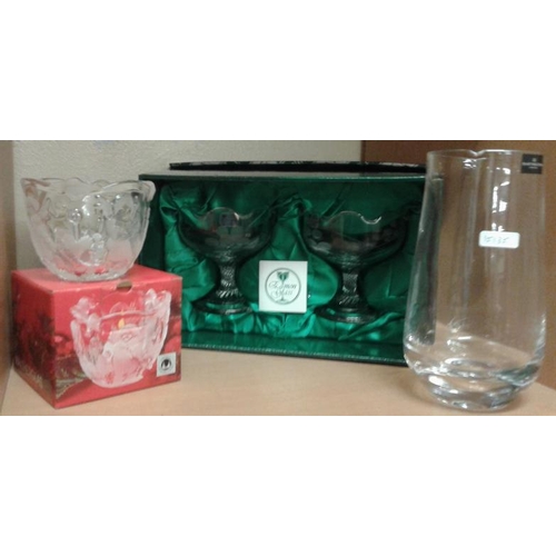 420 - Collection of Various Glassware - Jug, Candle Holder and Two Glasses