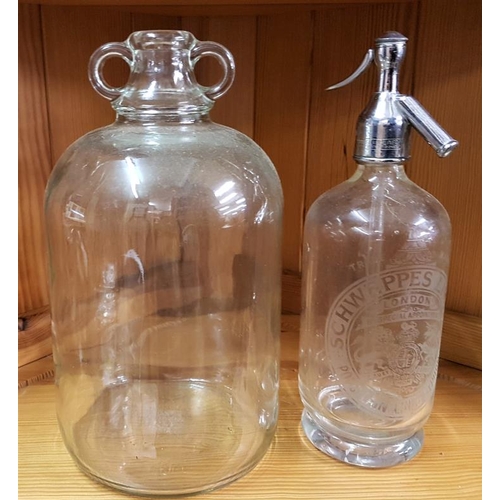 442 - Vintage Schweppes Soda Syphon and Demijon