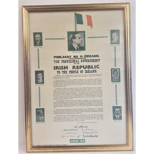 448 - Good Copy of the Irish Proclamation, published by Nuachtain Teoranta, 11 Pairc Blarna, Atha Cliath 1... 