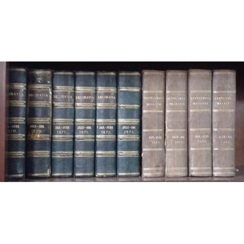 482 - Ten Volumes of Belgravia/Gentleman's Magazine (1870 - 1874)