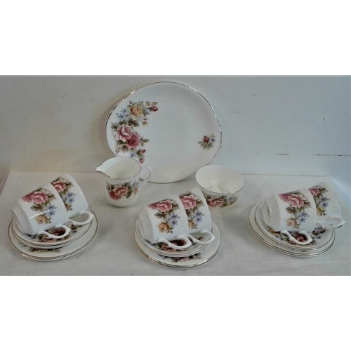 520 - 21 Piece Arklow Teaset - Floral Pattern