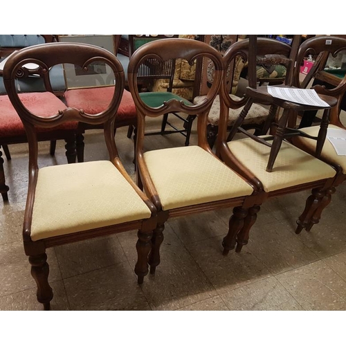 618 - Set of Four Victorian Mahogany Dining Chairs