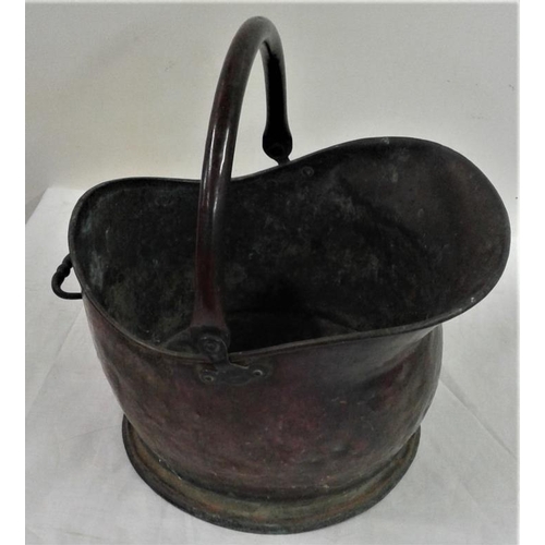 623 - Victorian Copper Coal Bucket