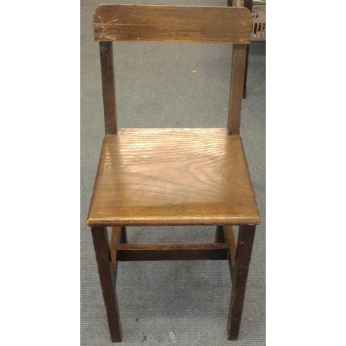 651 - Vintage Pine Child's Desk and Chair, c.18.5in wide