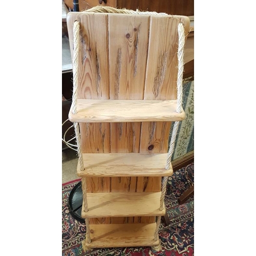 663 - Modern Pine Four Tier Wall Bracket, c.14.5 x 4.5in