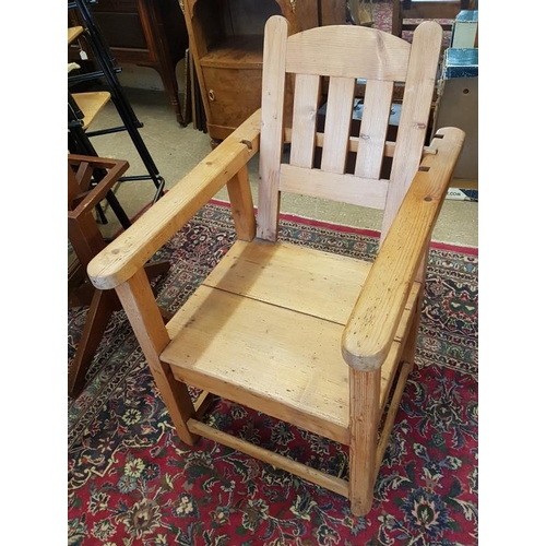 698 - Pine Reclining Armchair