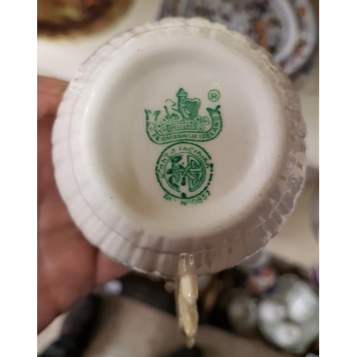 537 - Belleek Teaset (15 Pieces) with 5th/2nd green mark for 1955-1965