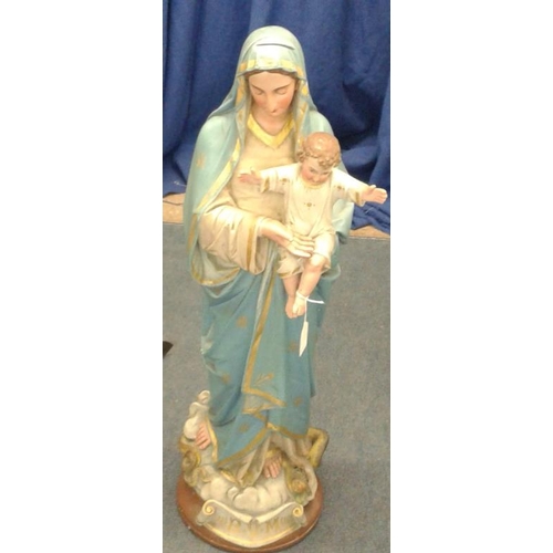 14 - Large Statue of Our Lady - c. 33ins tall