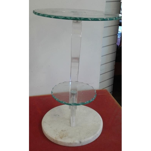 96 - Art Deco Style Two-Tier Glass Table