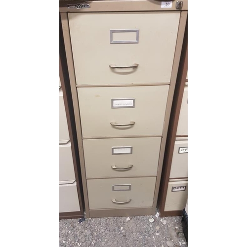 20 - Four Drawer Filing Cabinet