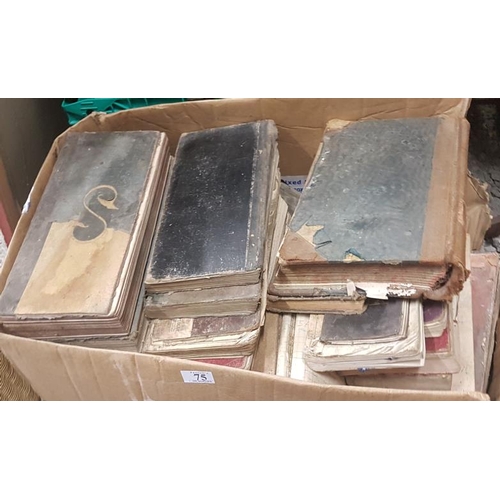 75 - Large Box of Old Shop Ledgers