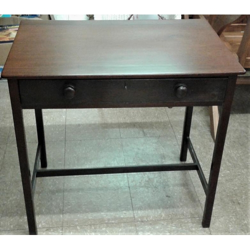 550 - Georgian Mahogany Single Drawer Side Table with a Key - 30ins wide