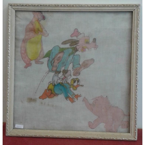 589 - Mixed Media - 'Disney Characters' - Overall c. 16 x 16ins