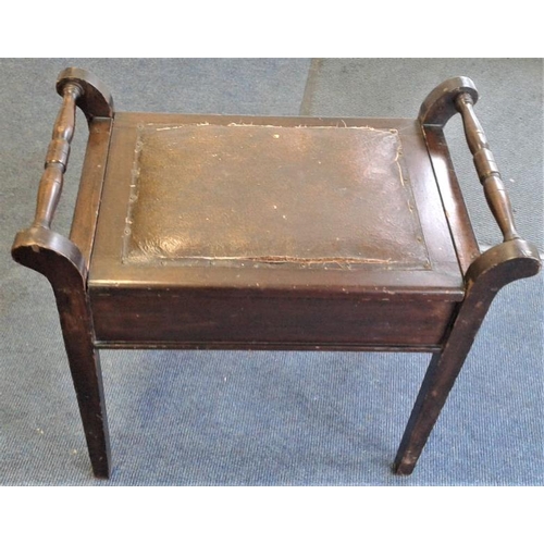 601 - Mahogany Piano Stool