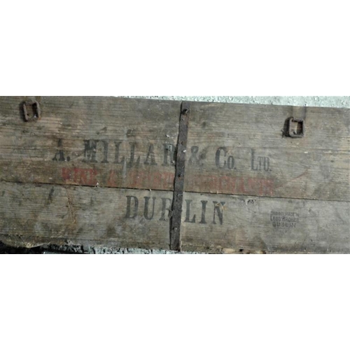22 - Millar's, Dublin Wooden Crate, c.39 x 17 x 13in