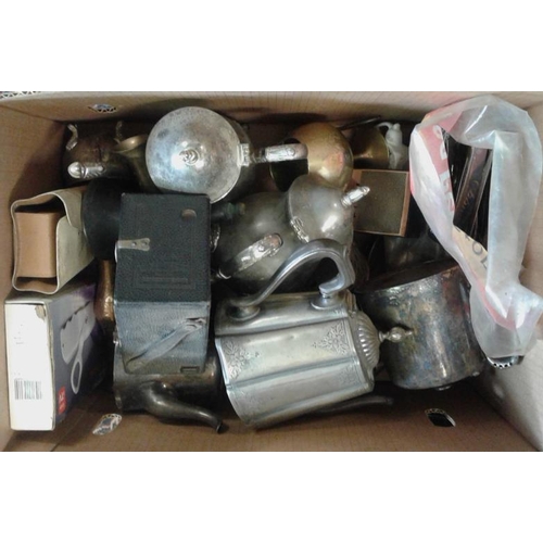 39 - Box of Silver Plate Items, etc.