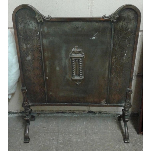 83 - Copper Fire Screen and Copper Coal Bucket