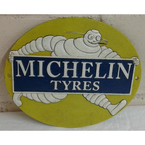 158 - Michelin Tyres Advertising Sign - c. 12 x 10ins