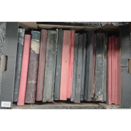 114 - Box of Old Shop Ledgers