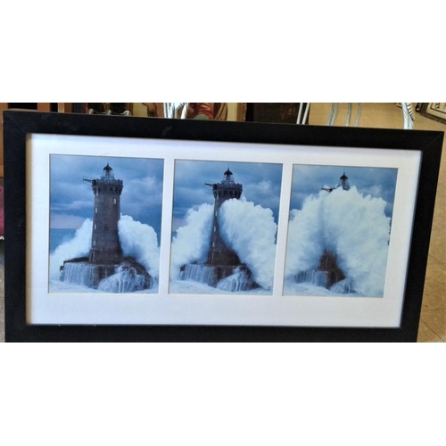 305 - Two Framed Prints - 'Marilyn Monroe' and 'The Lighthouse'